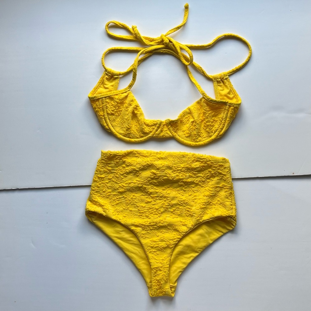 Mara Hoffman Lemon Flower Jaquard Bikini